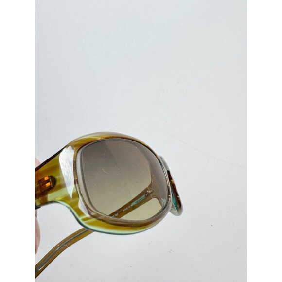 SAMA Mini OLV Olive Brown Green Japanese Acetate Oval Sunglasses - Picture 5 of 16